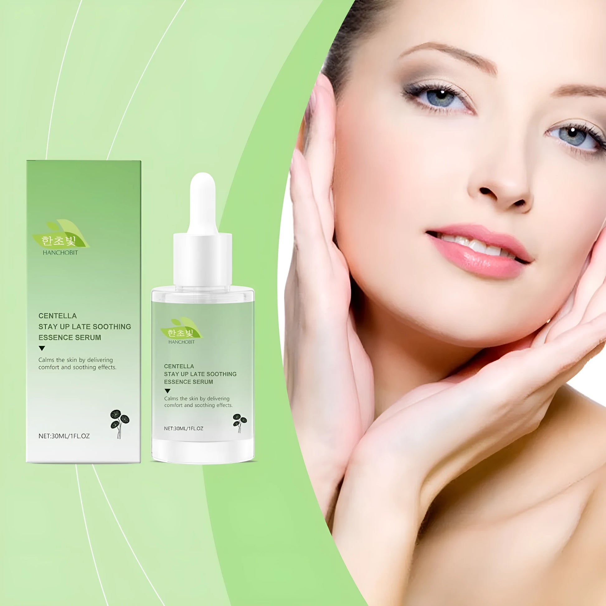 30ml Centella asiatica soothing solution bottle for sensitive skin skincare