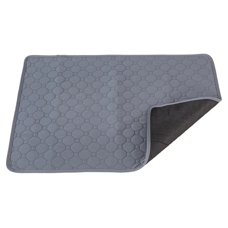 Pet Parents washable dog pee pads in grey and tan colours showing 18x24 inch size
