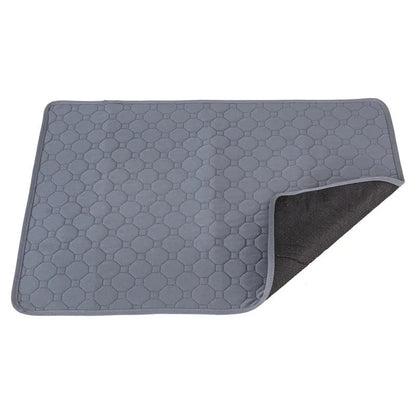 Pet Parents washable dog pee pads in grey and tan colours showing 18x24 inch size