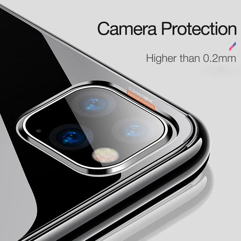 Transparent ultra-thin TPU phone case for iPhone back cover with shatter-resistant design