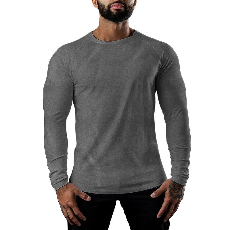 Men's short sleeve cotton sports T-shirt in Army Green, shown in a US size L.