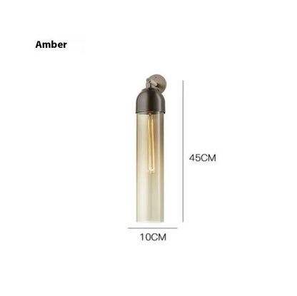 Nordic postmodern creative glass wall lamp in modern minimalist style on a living room wall.