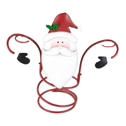 Christmas wine glass holder with removable arms and festive face design