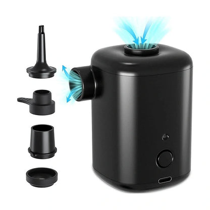Mini Electric Inflator with USB charging for quick inflation of swimming rings and air mattresses