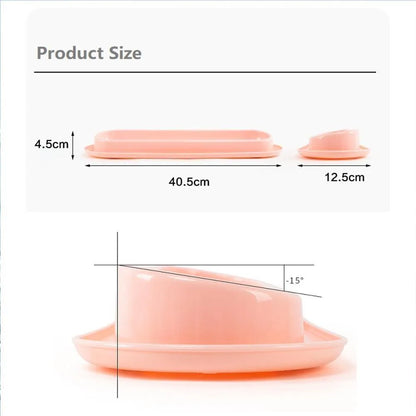 Leakproof pet food and water bowls in green, pink, and yellow colours for dogs and cats