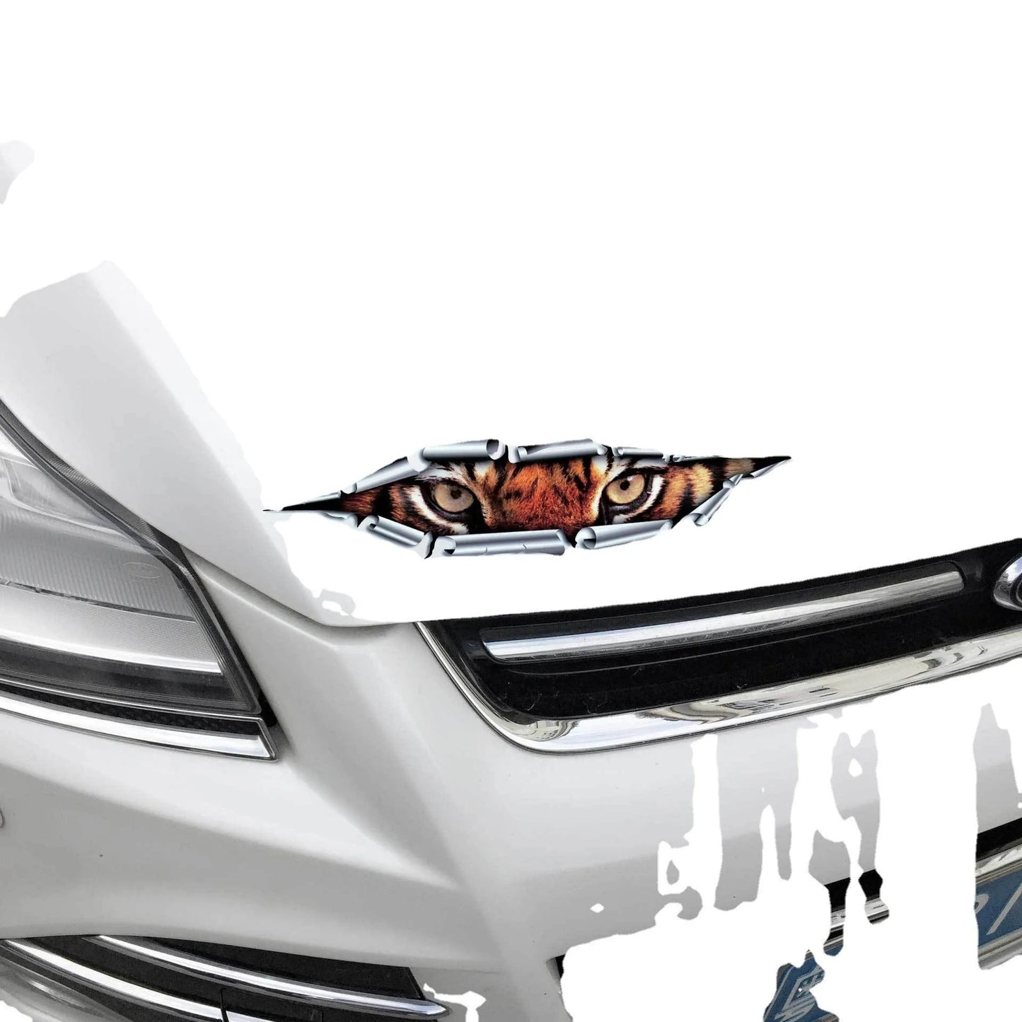 Tiger Eye and Eagle Eye 3D car bumper stickers measuring 10x35 cm with HD transparent PVC material