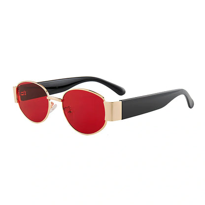 Small round sunglasses with UV400 protection, AC lenses, available in six colour combinations
