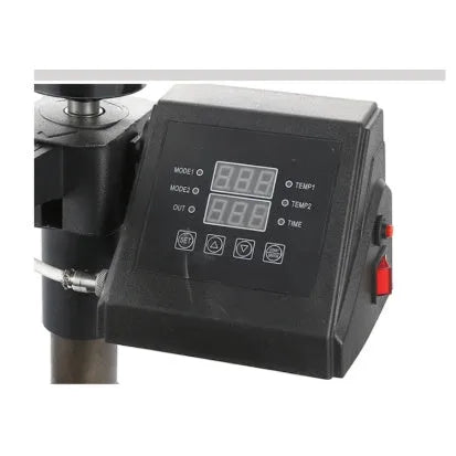 Black thermal transfer printing machine for T-shirt tablets with 1250W motor and 70x70x35cm dimensions