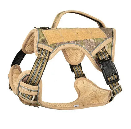 Tactical dog chest strap harness for search and rescue working dogs in Oxford cloth with adjustable sizing