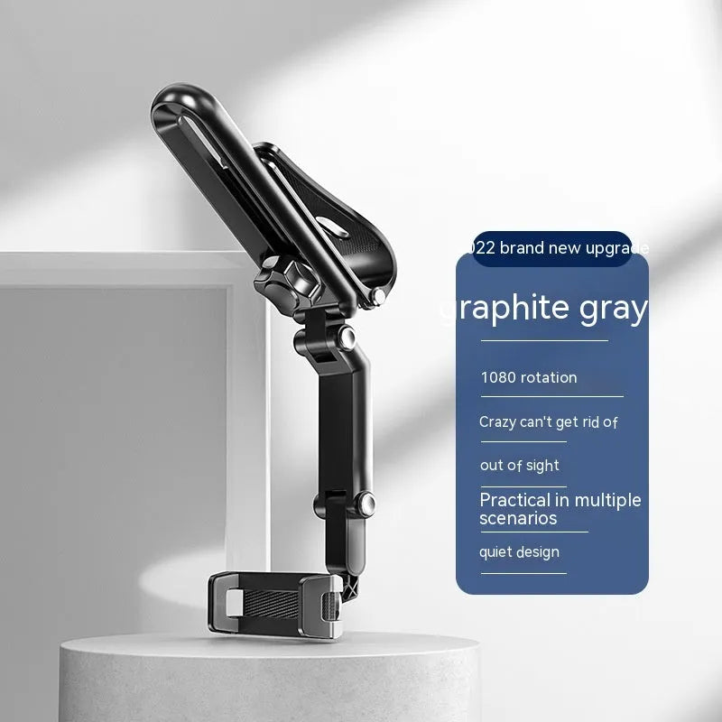 Car multi-function mobile phone bracket with one-clip design for windscreen or dashboard mounting.