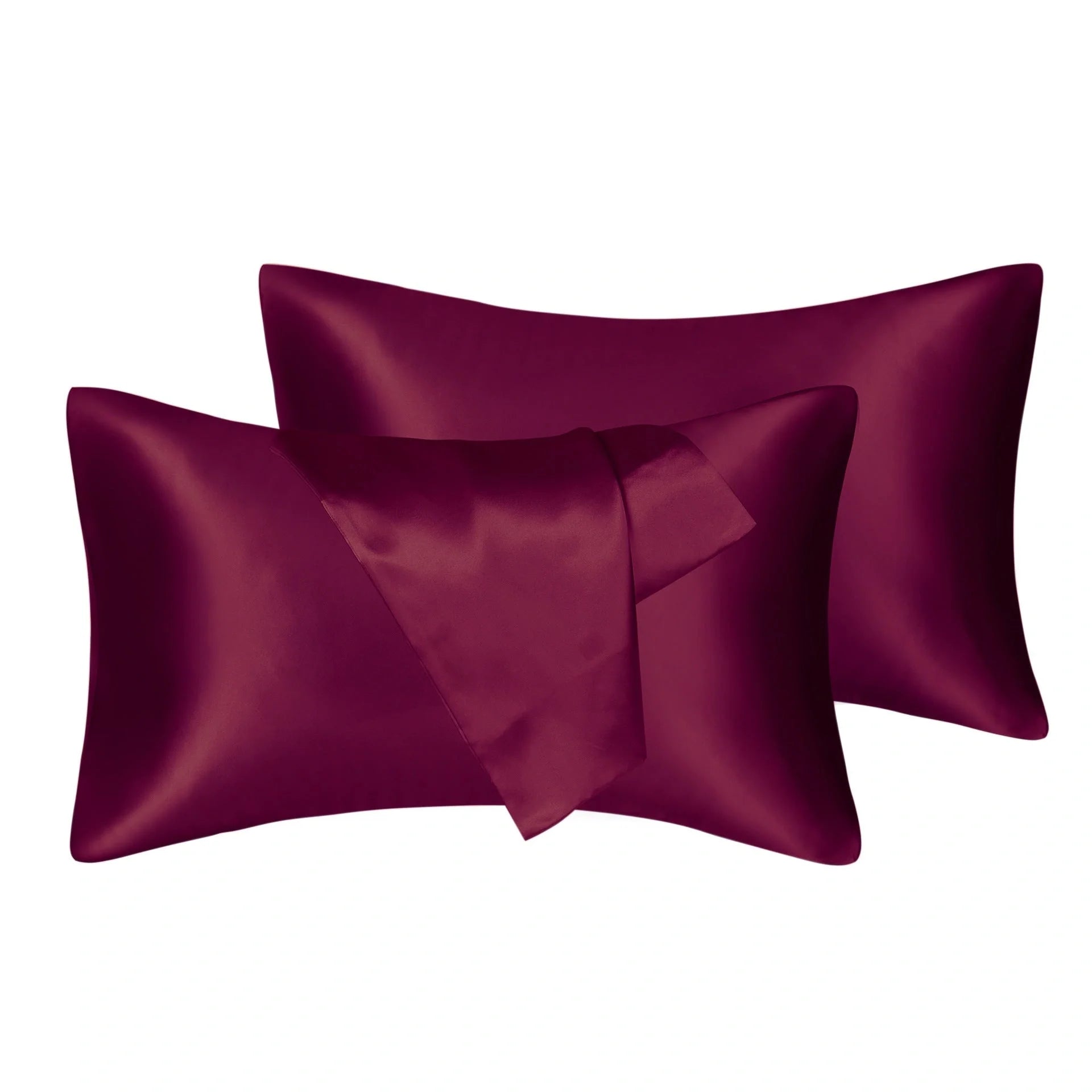 75D Satin Artificial Silk Pillowcase in various colours and sizes