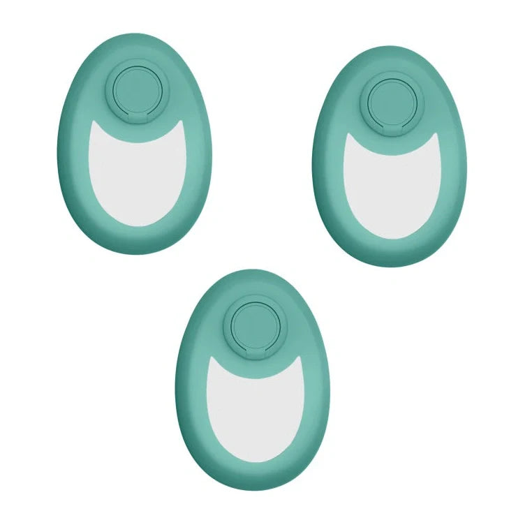 CJEER crystal hair removal device in green, purple, or black with metal ring on back