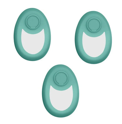 CJEER crystal hair removal device in green, purple, or black with metal ring on back