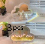 DIY Tulip Night Lamp with decorative mirrors and LED lighting in pink, purple, and blue