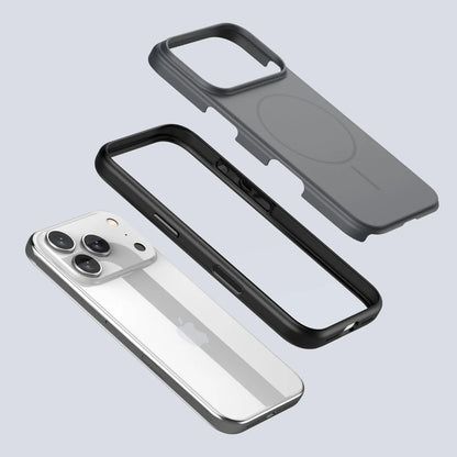 Frosted matte magnetic protective case for iPhone 17 Pro Max in Desert Gold colour, showing textured TPU finish.