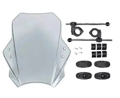 Grey PC motorcycle windscreen in windshield style for general motorcycle use