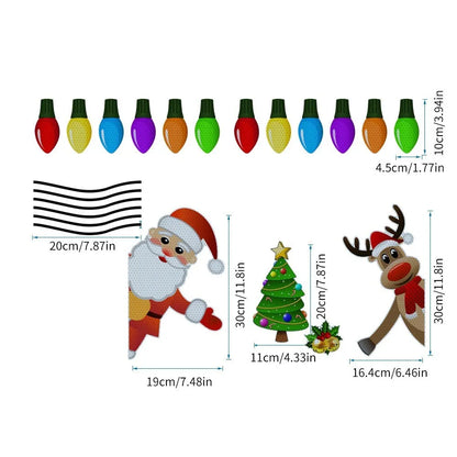 Reflective orange Christmas elk magnetic car decoration sticker with RFM025 design