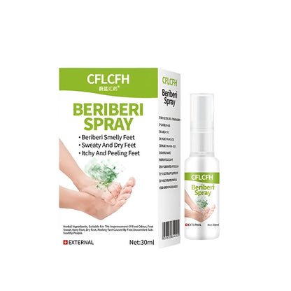 30ml foot odour spray bottle with English labelling for foot freshness