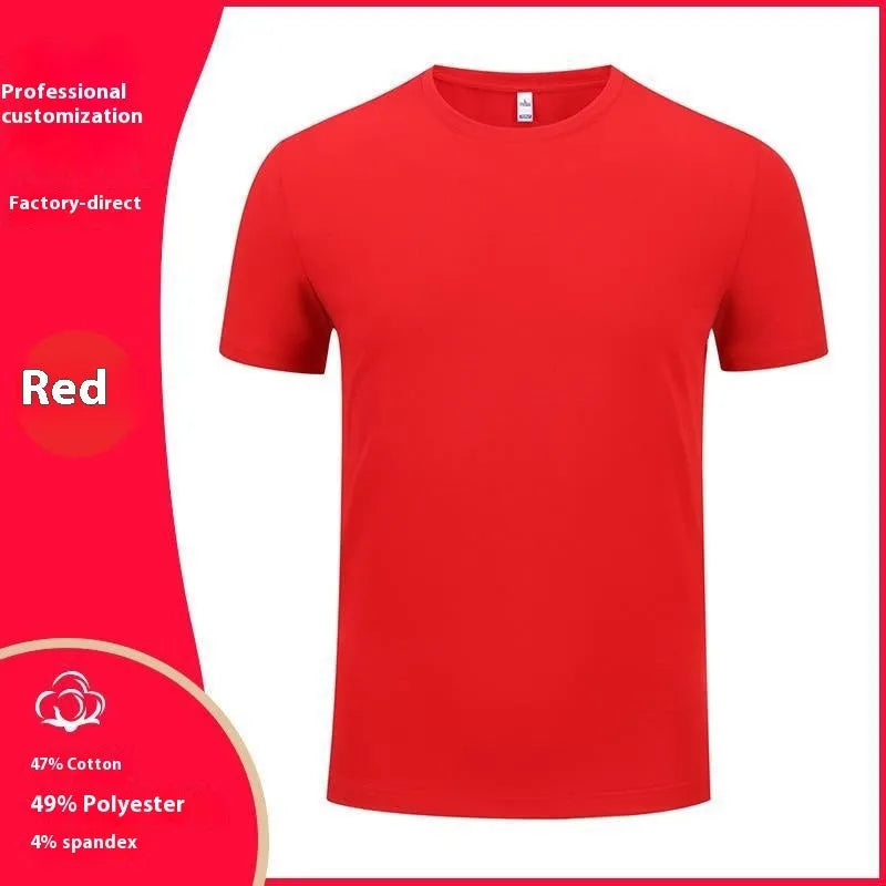Men's washed cotton round neck T-shirt in straight fit with short sleeves, shown in multiple solid colours