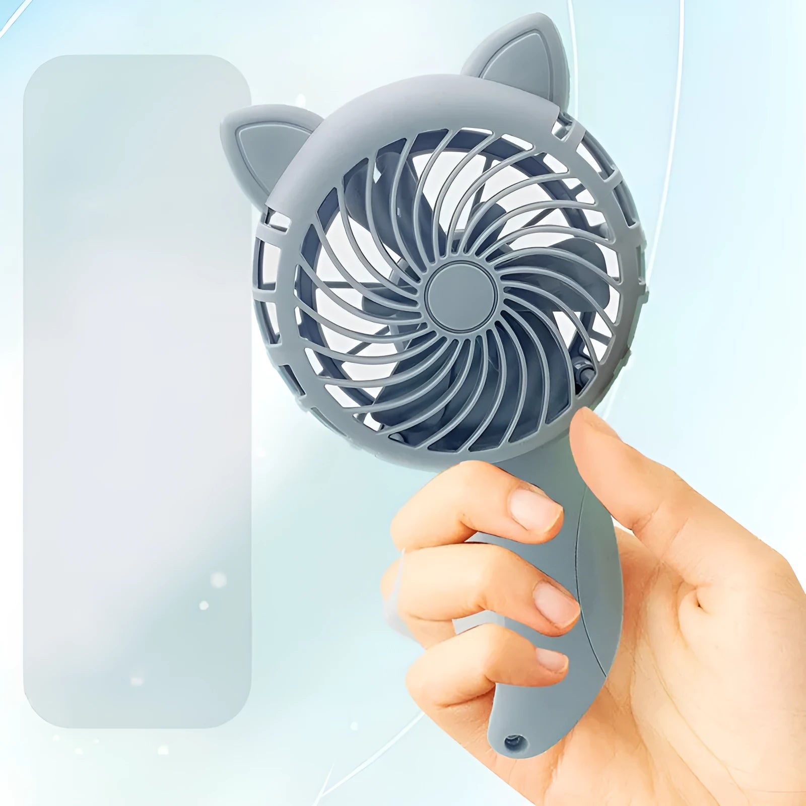 Large plastic cartoon hand-press fan toy for children measuring 11 by 20 centimetres