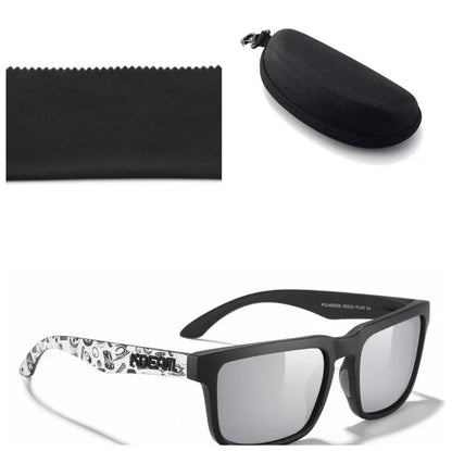 Square polarised sunglasses with TAC lenses and PC frames in multiple colour options.