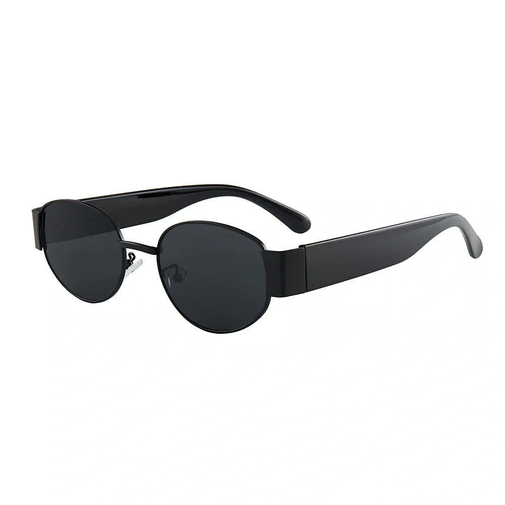 Small round sunglasses with UV400 protection, AC lenses, available in six colour combinations