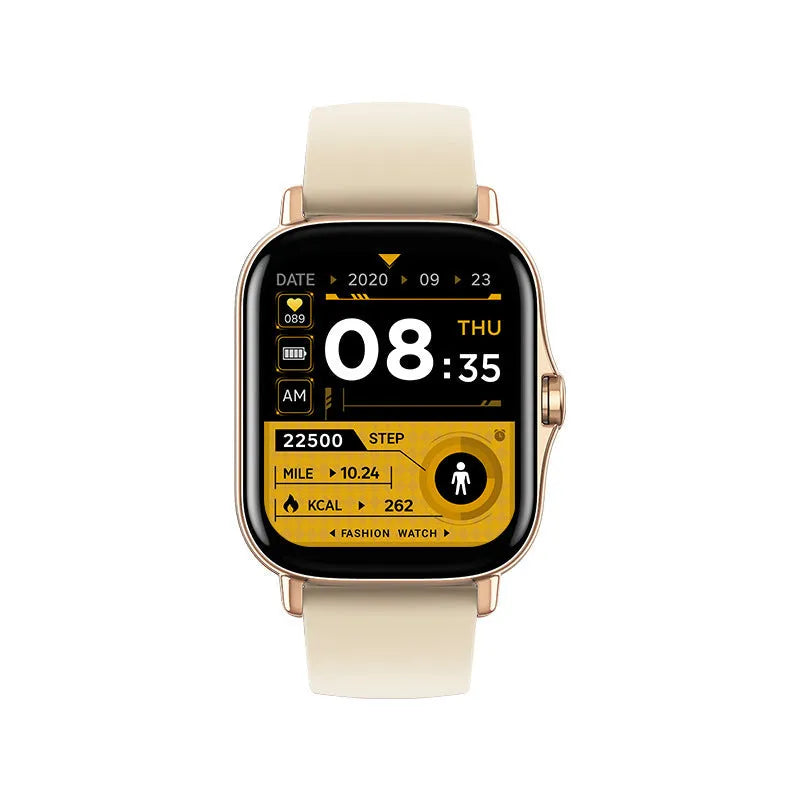GT20 Smart Bluetooth Exercise Watch with Heart Rate and Blood Pressure Monitoring, 1.75-Inch Alloy Touchscreen Smartwatch for Android iOS, Silicone Strap in Multiple Colours