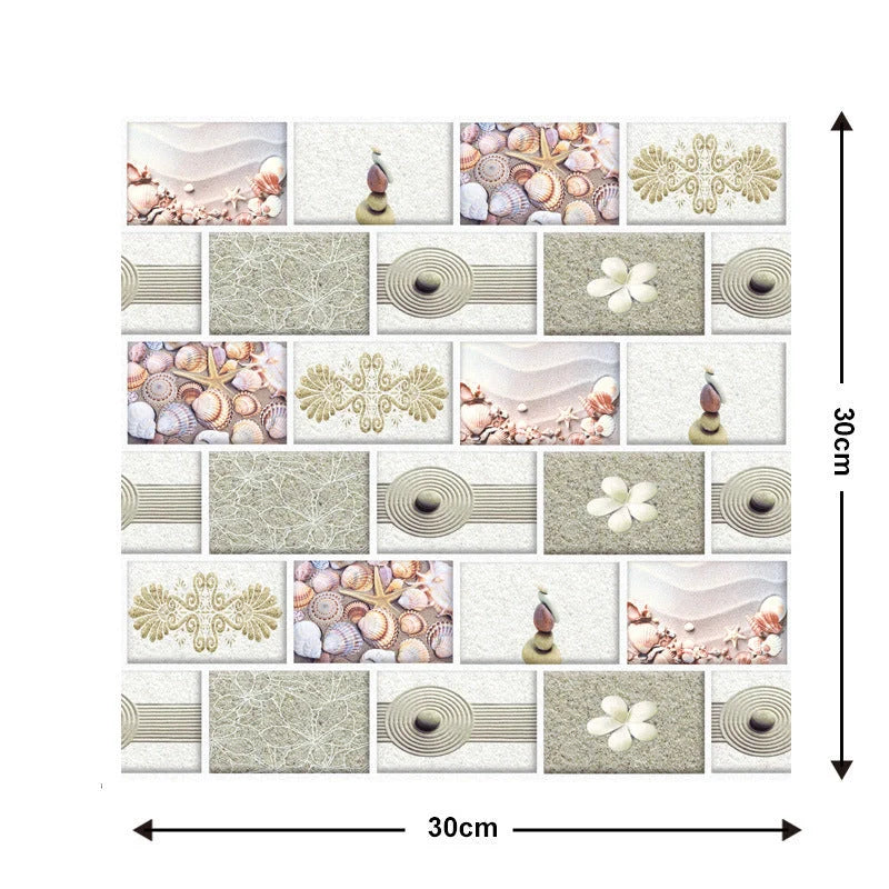 Moisture-proof brick wallpaper sticker for kitchen and bathroom walls