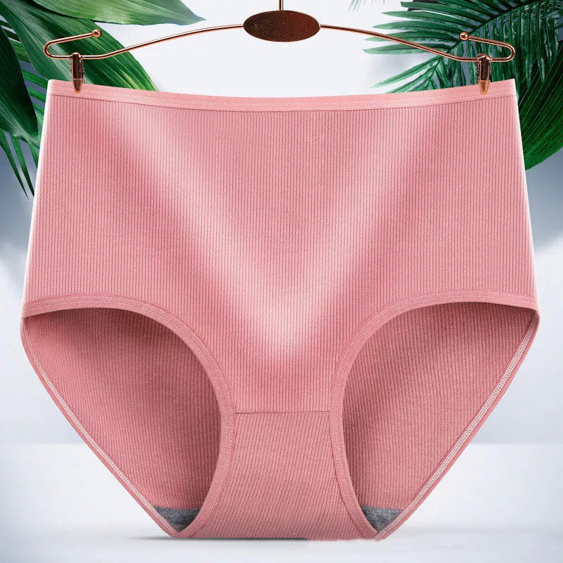 Women's high waist tummy tucking and hip lifting body shaping panties in milk silk