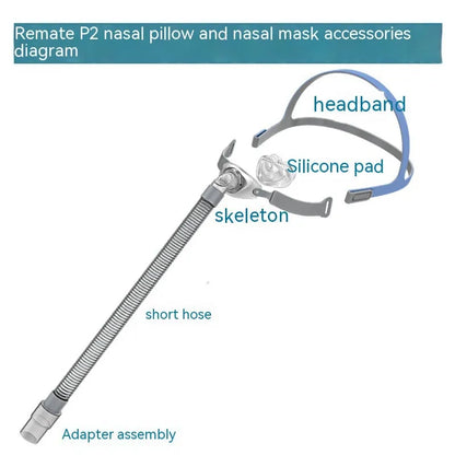 Ventilator nasal pillow accessories kit with silicone cushion and thickened headband