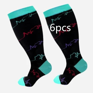 Premium plus size compression socks with breathable bamboo fibers, innovative compression technology, and stylish designs for active lifestyles
