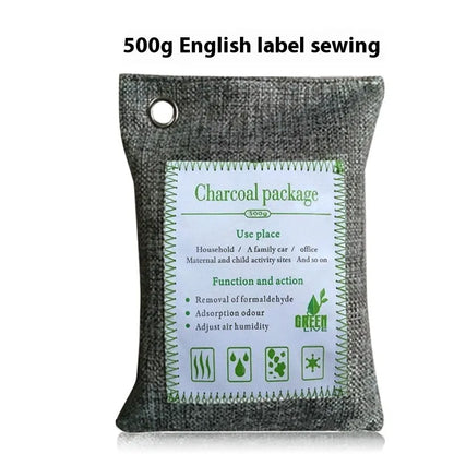 Bamboo charcoal formaldehyde removal bags in sewing style packaging for household air purification