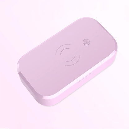 White ultraviolet disinfection box with wireless charging for nail tools and mobile phones, 380g weight, USB powered