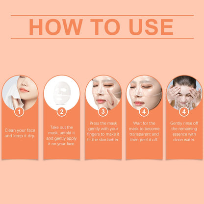 Hydro collagen gel mask in hydrogel sheet format with collagen and grape seed oil ingredients