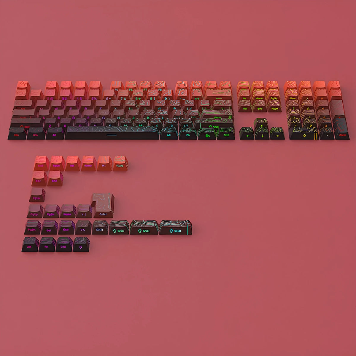 Opportunity Knocks contour crack luminous key cap in Lucky Strike colour, universal fit, 290 x 160 x 30mm