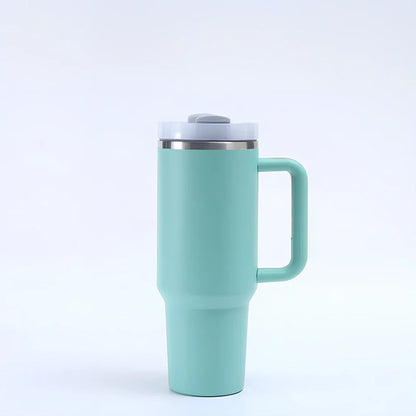 304 stainless steel vacuum cup with double-wall insulation showing 40oz capacity and 26cm height dimensions