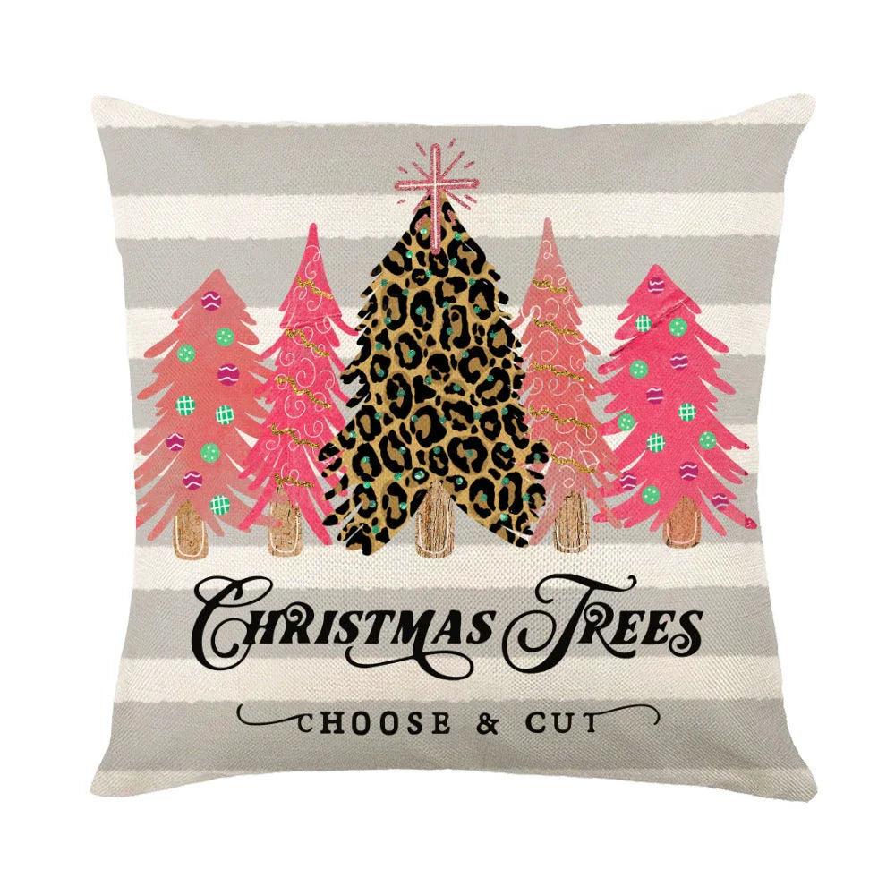 Cozy snowflake throw pillow covers with vibrant holiday designs in multiple color options