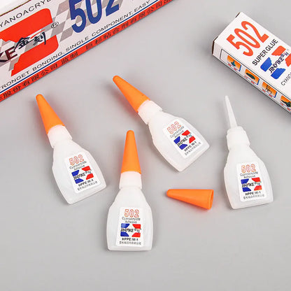 Two tubes of instant strong adhesive glue for shoe repairs in 3g and 8g sizes.