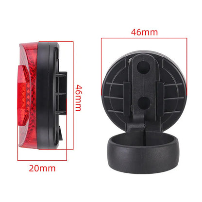Plastic bicycle seatpost taillight bracket with anti-theft feature in red or yellow