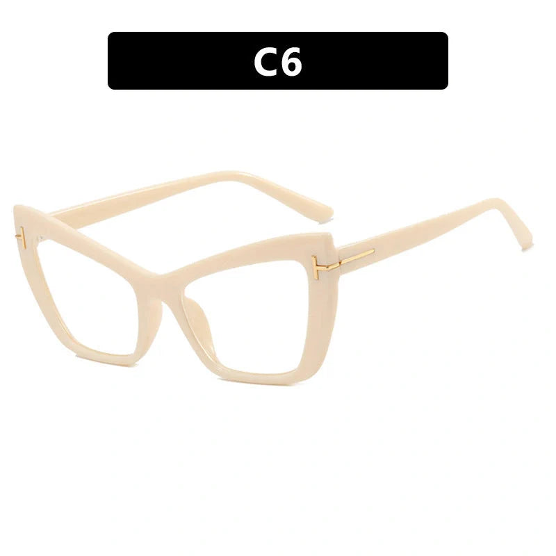 Stylish anti-blue light butterfly frame glasses in various colours for eye protection and fashion.