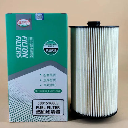 Iveco 5801516883 fuel filter with folding element for automobile starting system impurity removal