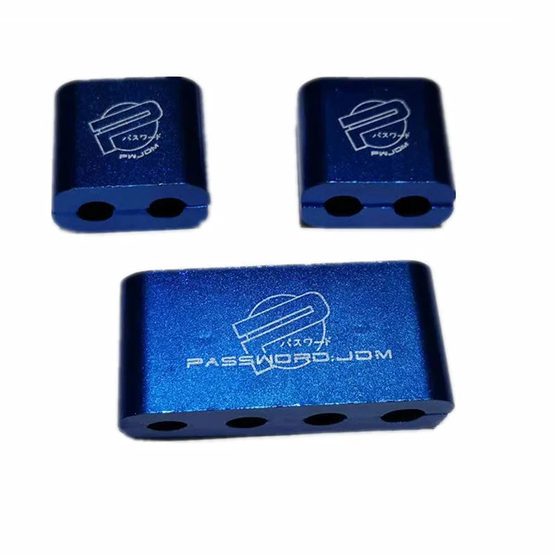 Three-piece metal car fastening clamp set in multiple colours with 55x30x25mm dimensions