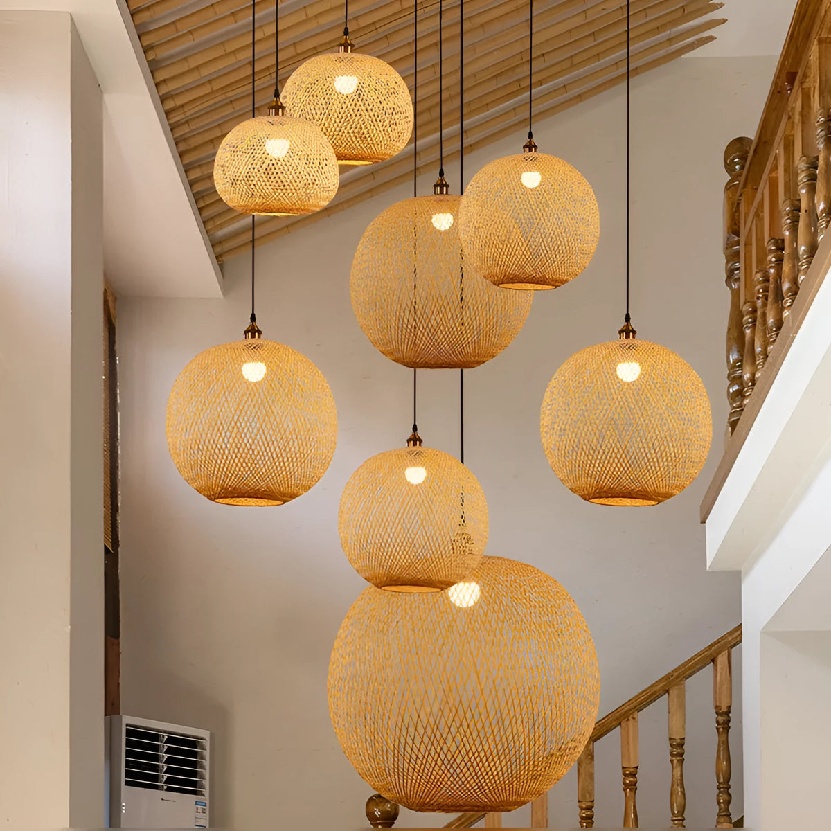 Pastoral style chandelier available in diameters from 20cm to 55cm with three-head configuration options