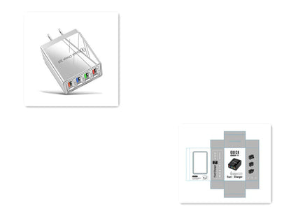 Powerful 4-Port USB Wall Charger with Quick Charge 3.0 for Phones and Tablets