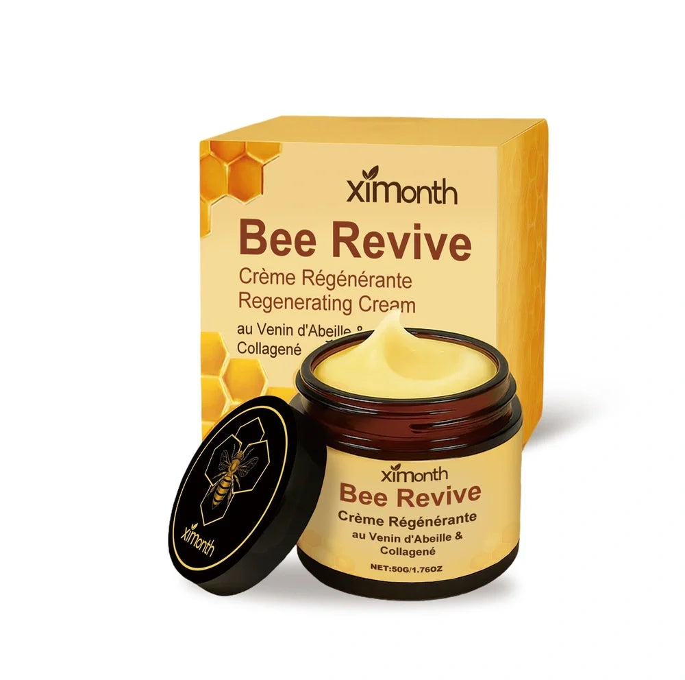 50g skin care cream jar with bee venom, collagen, and hyaluronic acid formula