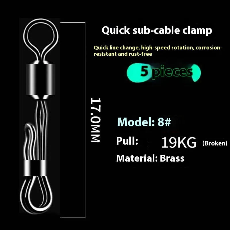 Brass quick change sub line clamp with quick release mechanism for fast wire changes