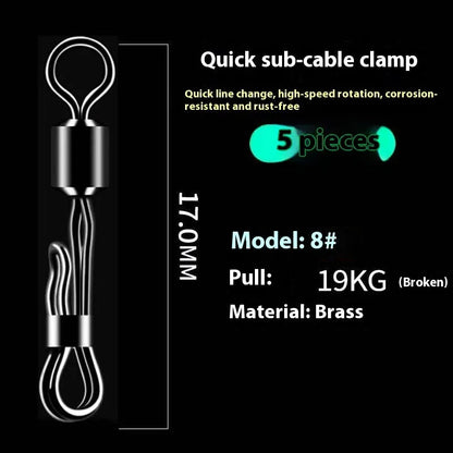 Brass quick change sub line clamp with quick release mechanism for fast wire changes