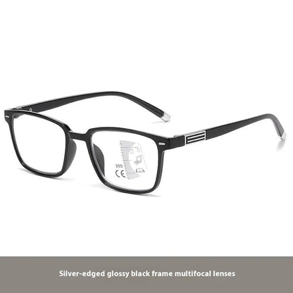 Multifocal reading glasses with photochromic lenses in various frame colour options