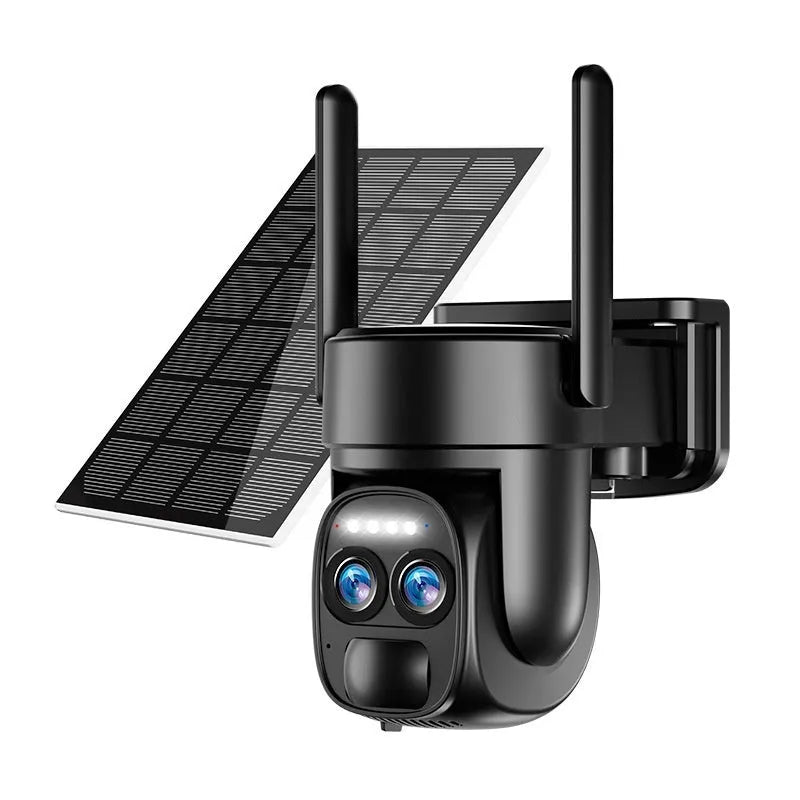Solar-powered 4G Wi-Fi security camera with 8x optical zoom capability