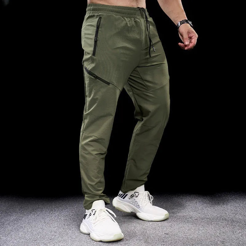 Men's waterproof quick-drying nylon workout trousers in multiple colour options